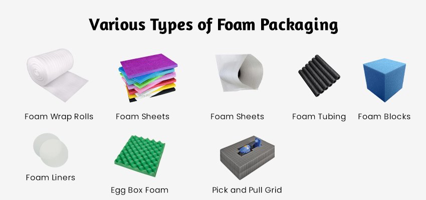 various types of foam packaging