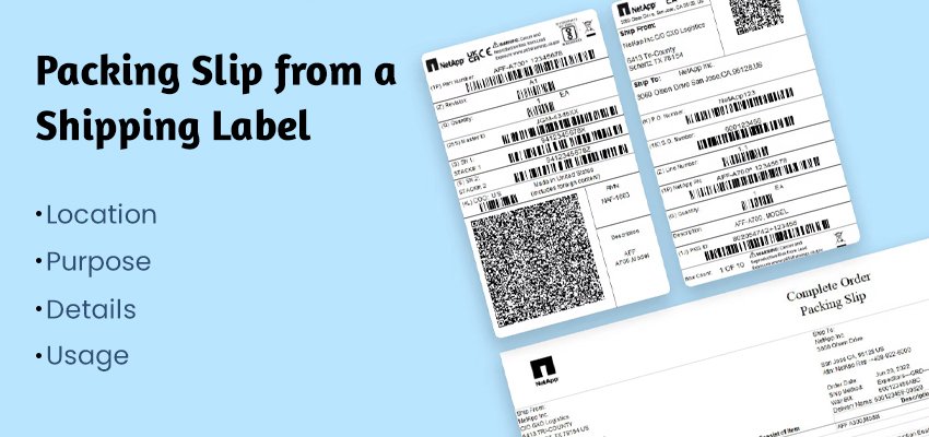 what packaging slip distinguish from shipping labels