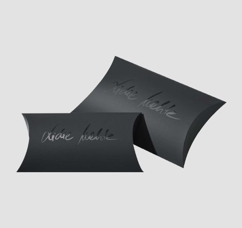 black pillow packaging boxes