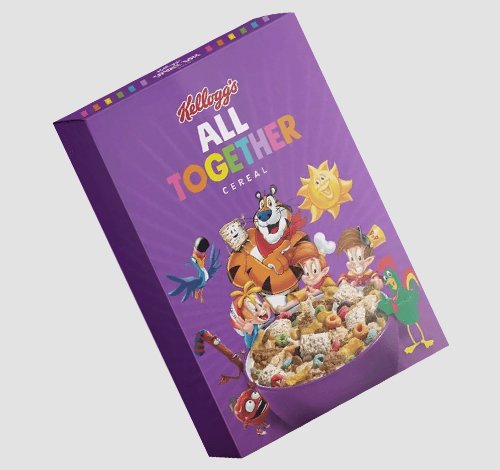 breakfast cereal boxes