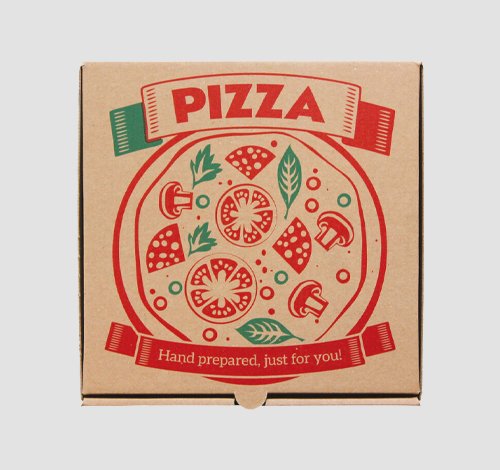 brown pizza packaging boxes