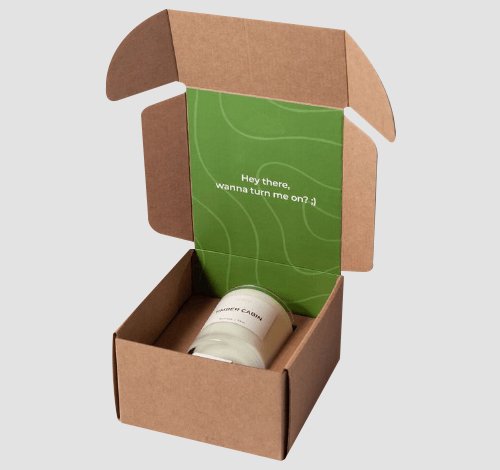 candle box packaging with insert