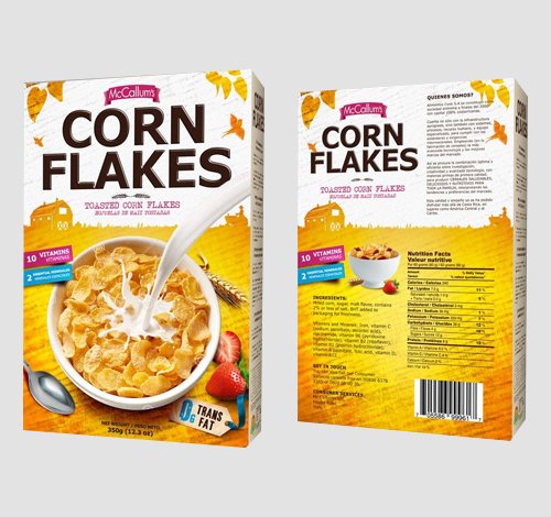 cereal box corn flakes