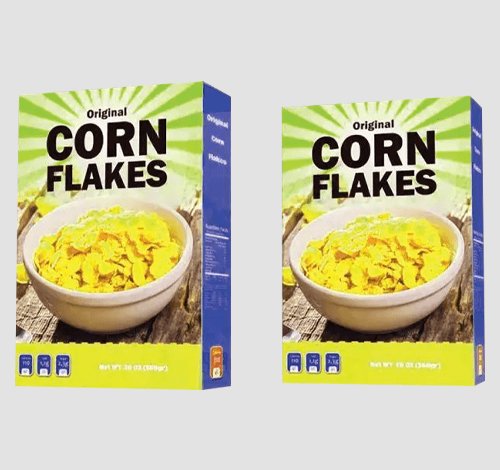 corn flakes cereal boxes