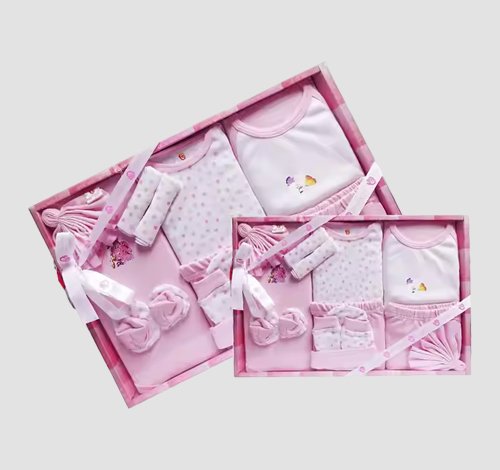 pink apparel gift boxes