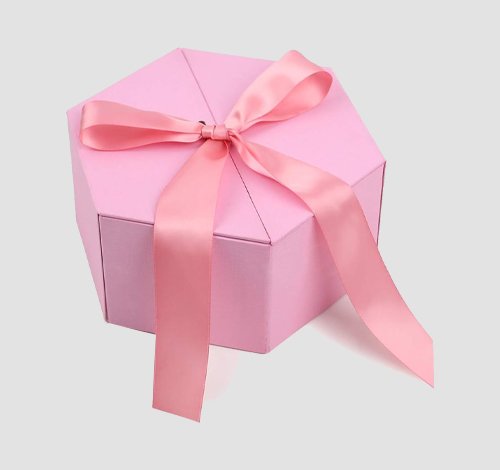 pink shipping boxes