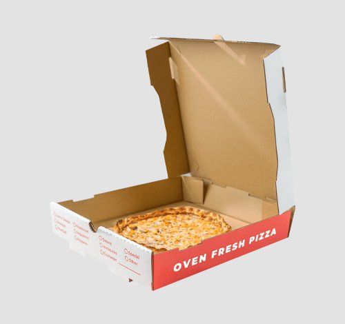 small white pizza boxes