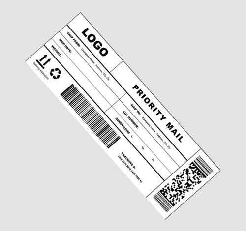 white shipping labels